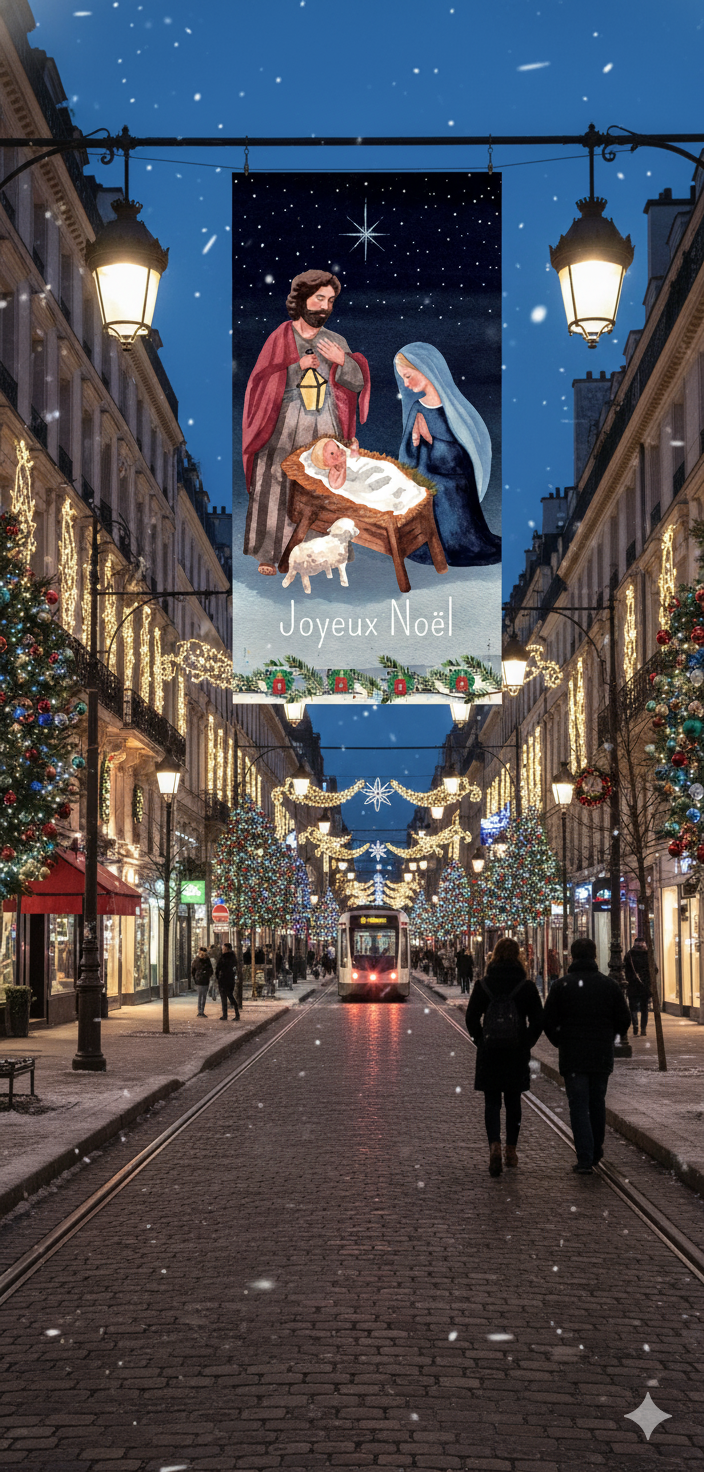 BÂCHE NOËL 360X170 CM