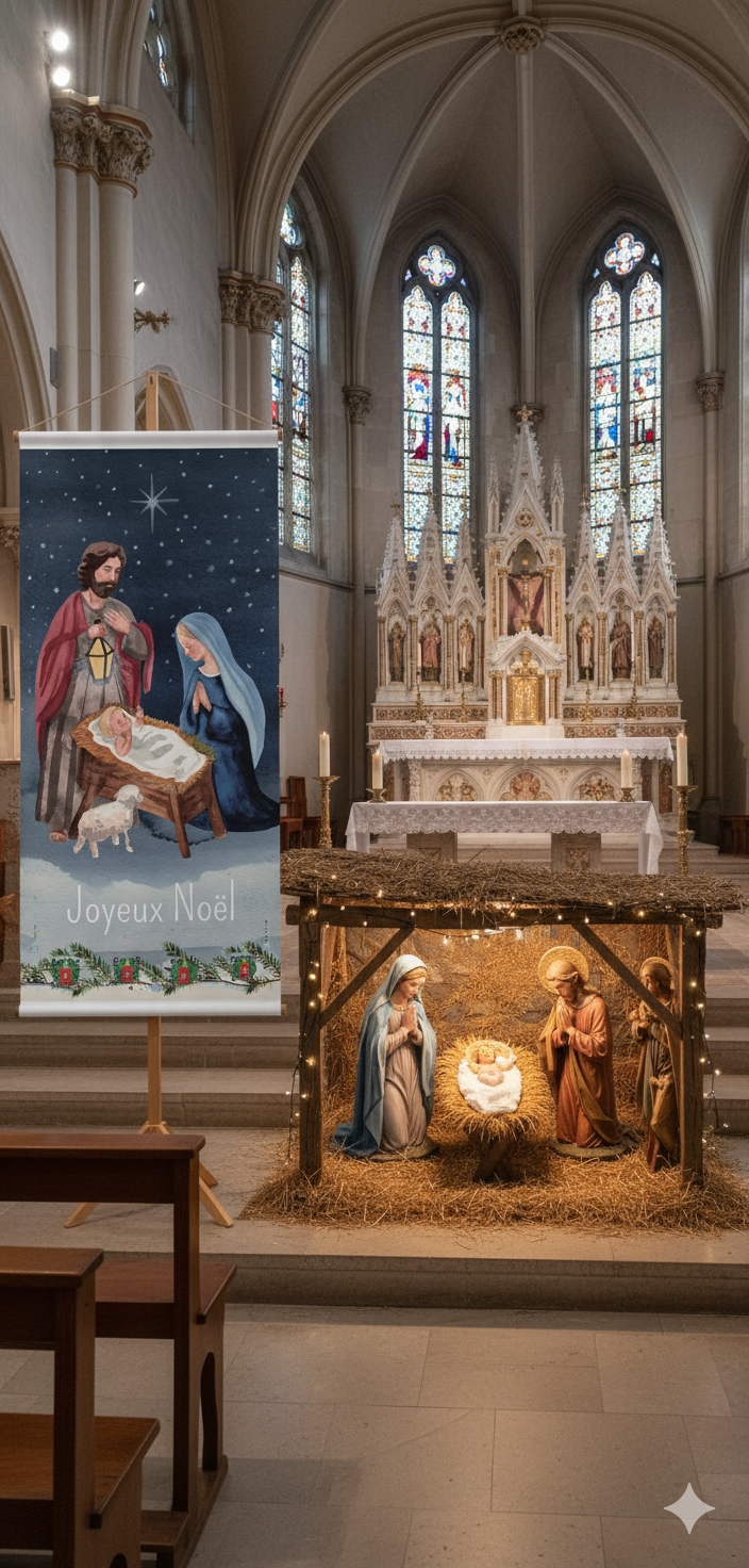 BÂCHE NOËL 90x190 cm