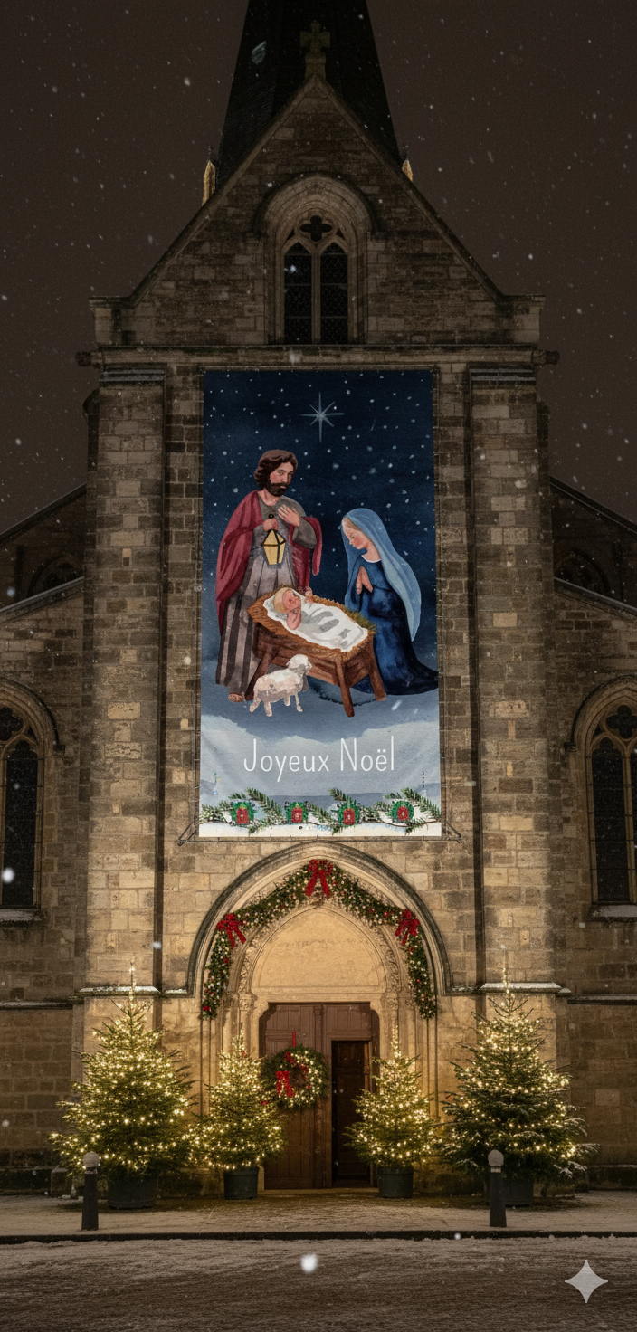 BÂCHE NOËL 360X170 CM