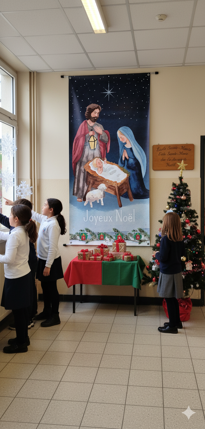 BÂCHE NOËL 90x190 cm